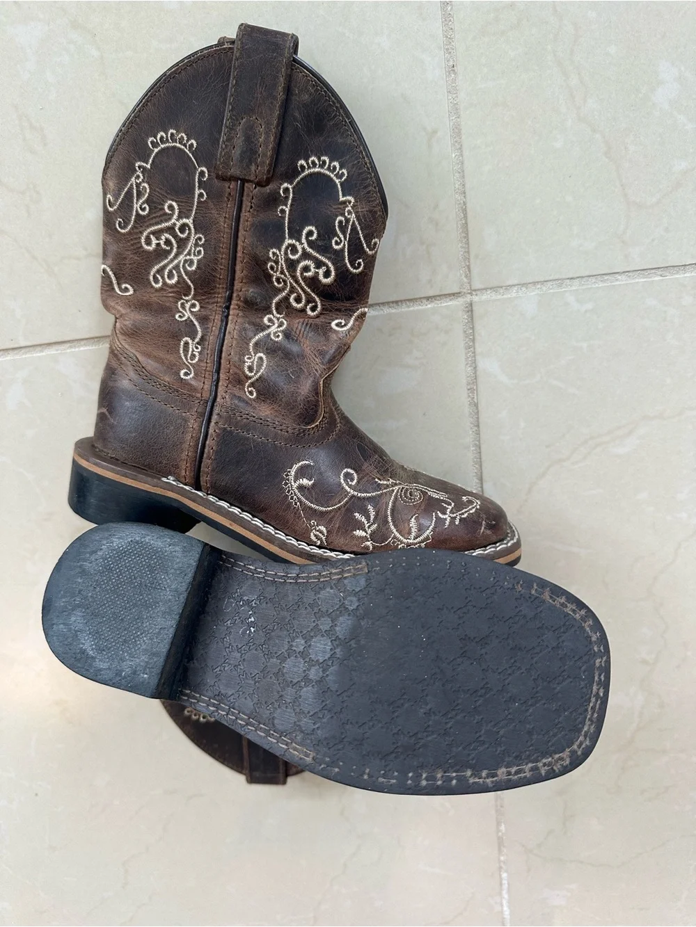Smoky Mountain Girls Marilyn Brown Waxed Distressed Western Boots 11R